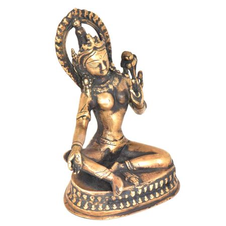 Brass Sculpture Buddhist Female Deity Statue
