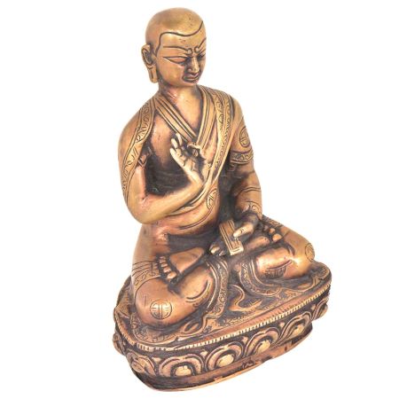 Tibet Buddhism Temple Bronze Seat lotus Statue