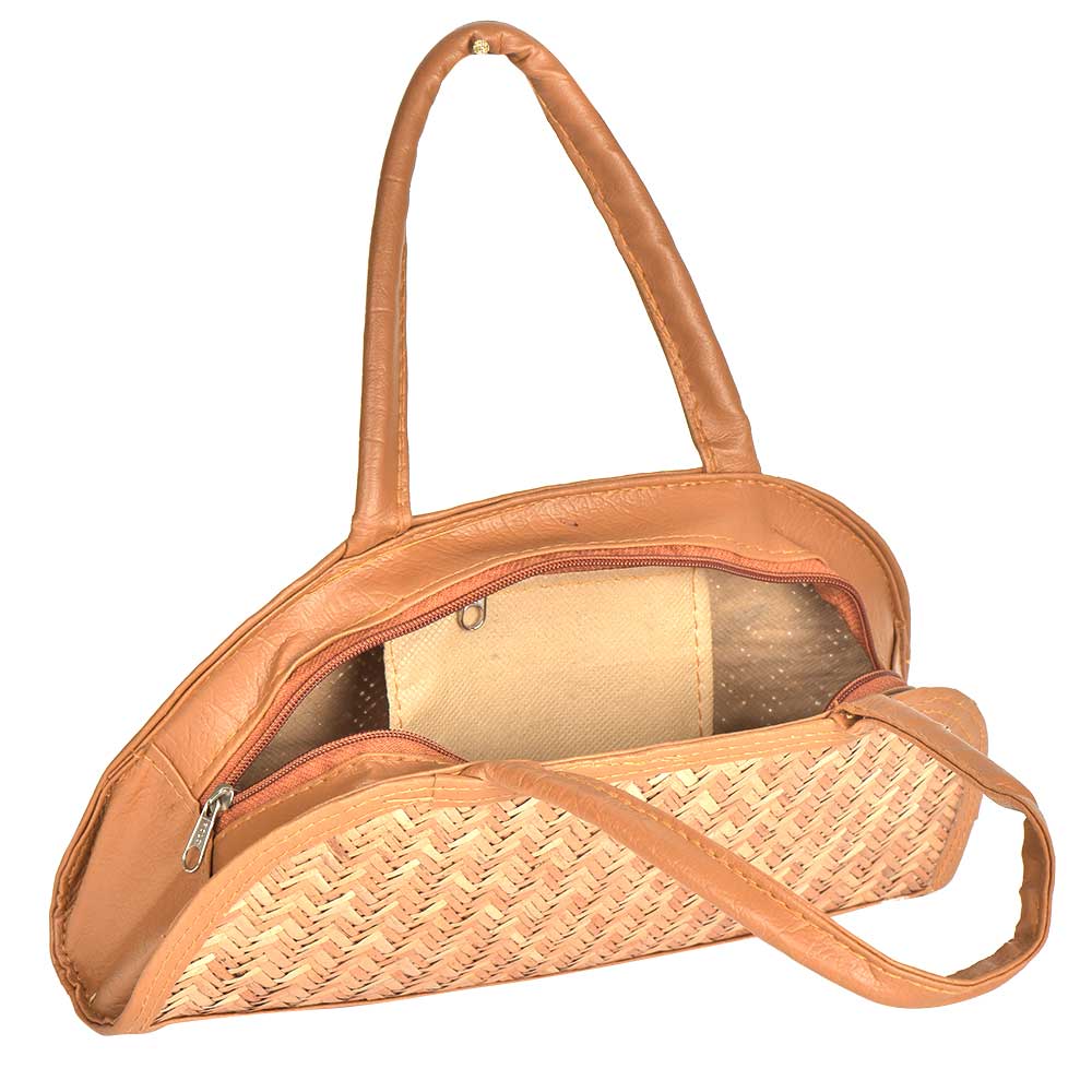 semi circle straw bag