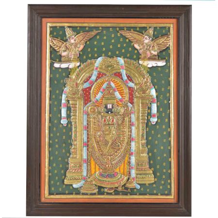 Balaji Tanjore Painting With Wooden Frame