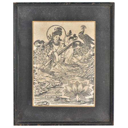 Lord Saraswati Playing Tanpura