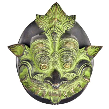 Yali Face Brass Door Knocker With Base Plate