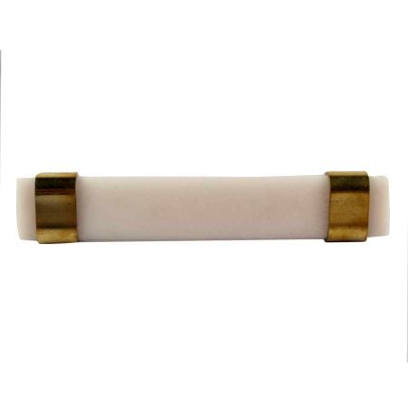 Milky White Resin And Brass Door Handles