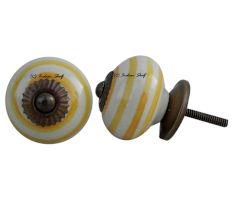 Old Yellow Striped Knob