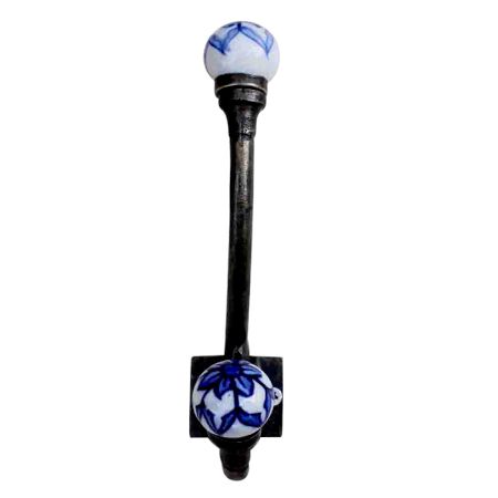 Blue Floral Iron Hook-EHG-40