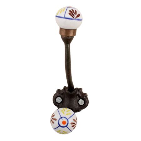 Multicolor Floral Iron Hooks-EHG-59