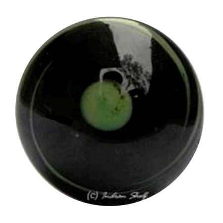 Black with Green Centre Knob