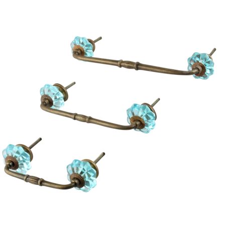 Turquoise Melon Glass Bridge Handle