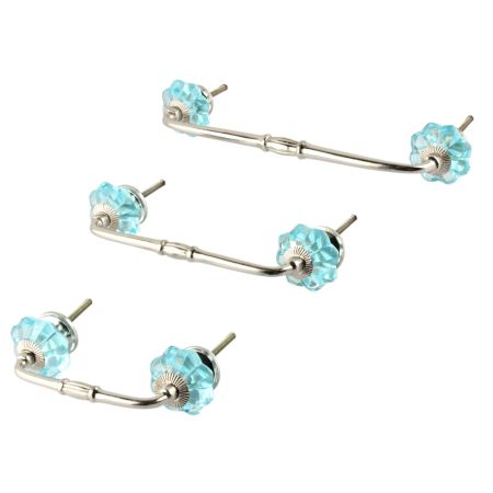 Turquoise Melon Glass Bridge Handle