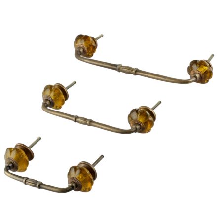 Olive Melon Glass Bridge Handle