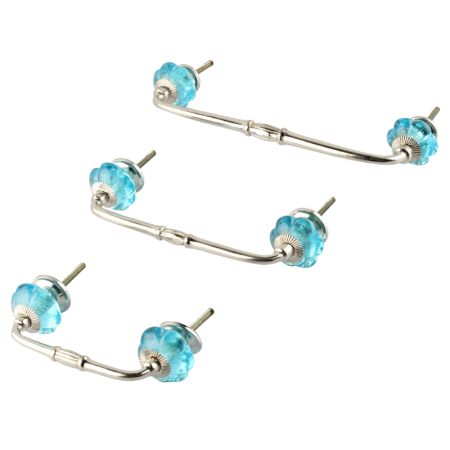 Turquoise Melon Glass Bridge Handle