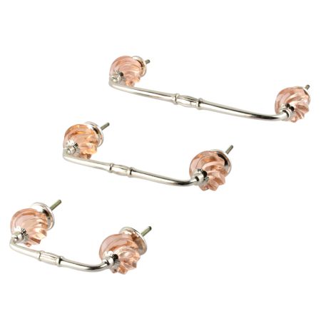 Pink Interior Cut Glass Bridge Handle