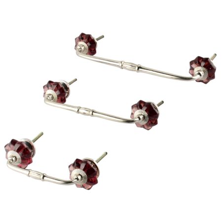 Red Melon Glass Bridge Handle