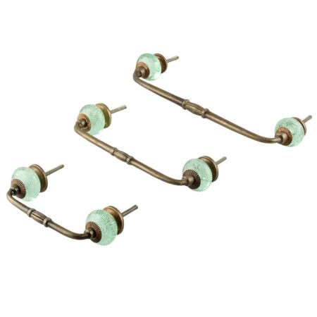 Mint Bubble Glass Bridge Handle