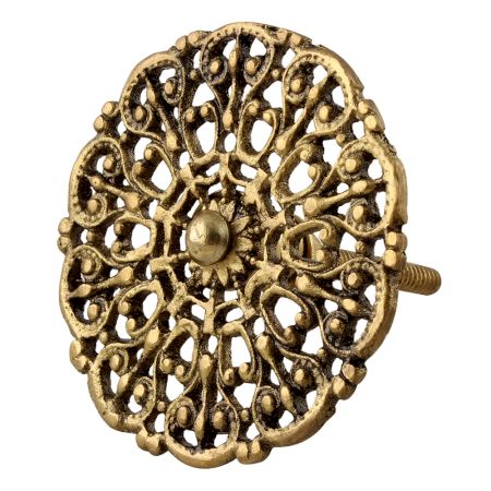 Golden Floral Brass Dresser Knobs Online