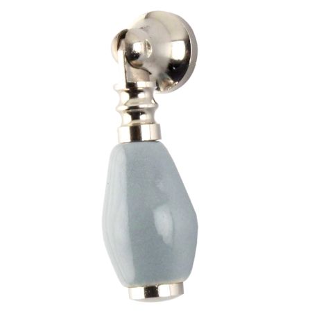 Solid Grey Drop Ceramic Dresser Knobs