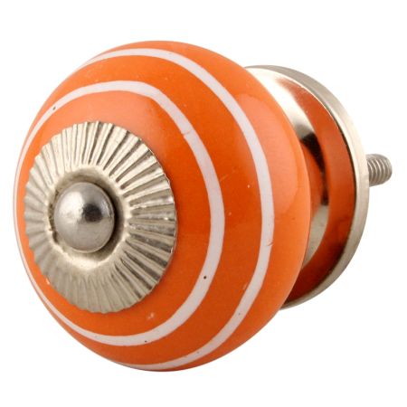 Orange White Knob