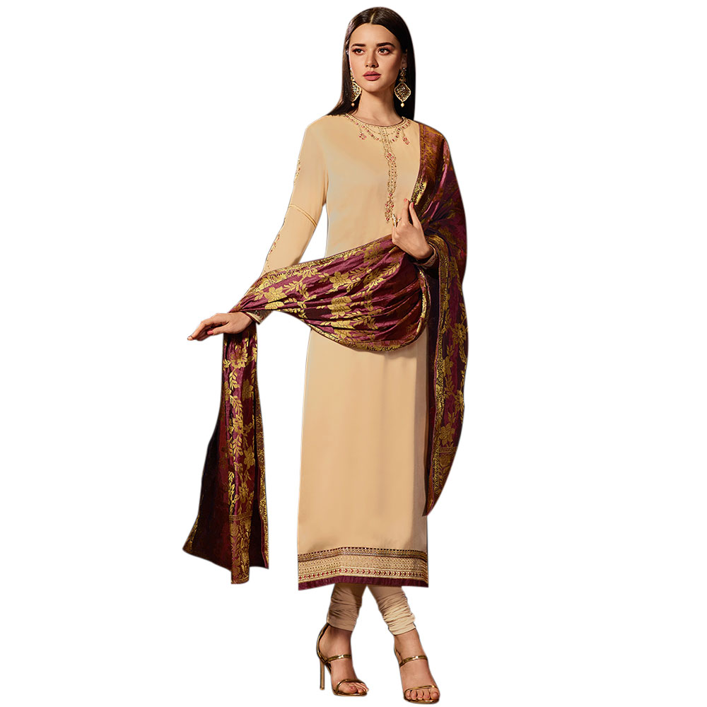 banarasi silk dupatta dress