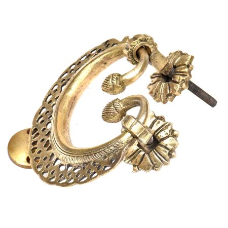 Solid Brass Ornate Jali Design Heavy Main Door Knocker