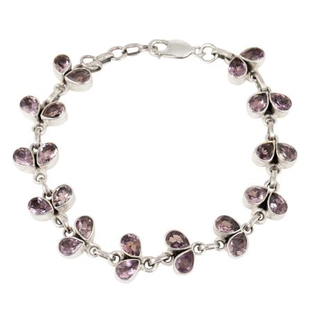 Sterling Silver Bracelet Amethyst Bracelet