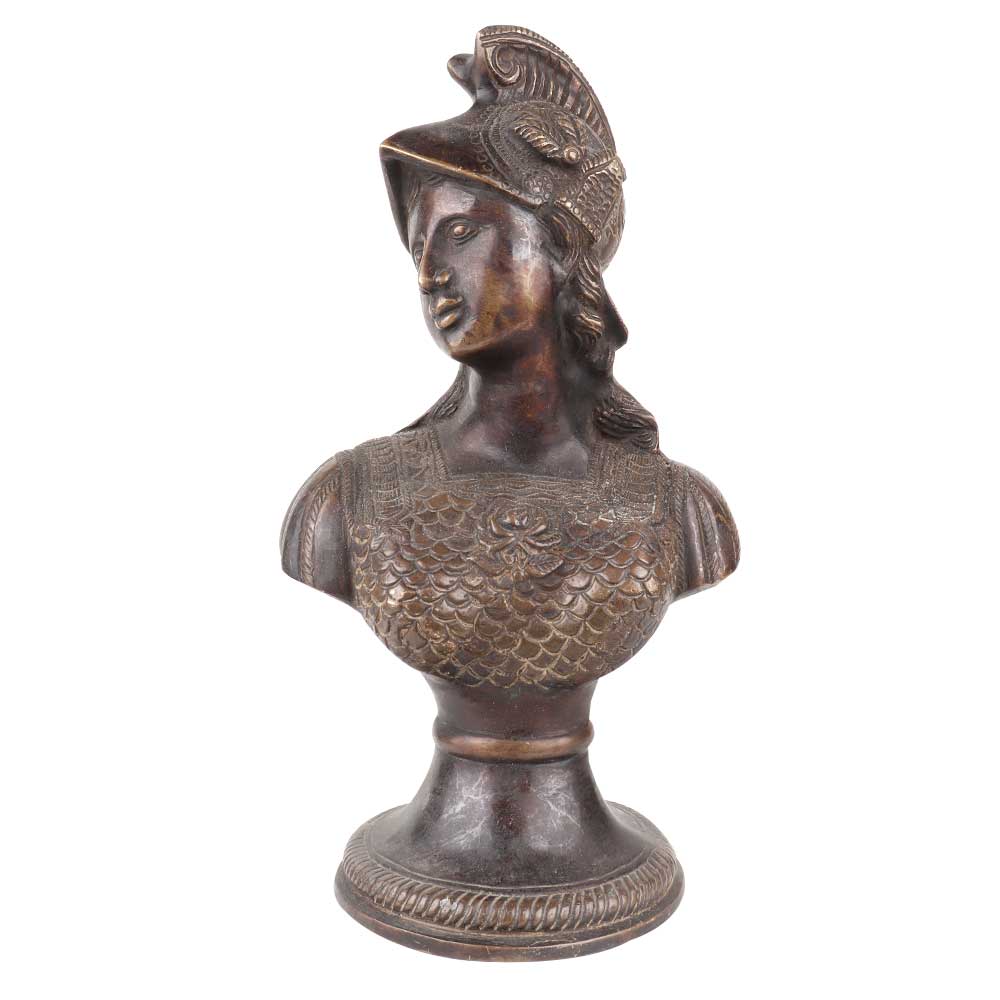 Brass Young English Lady Bust Statue