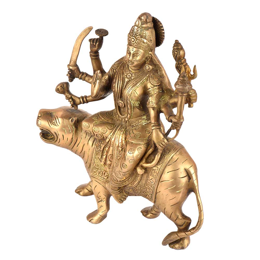 Brass Durga Statue Handmade Adi Parashakti Statue