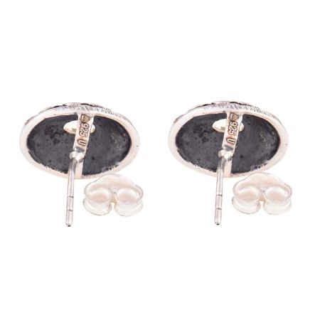 92.5 Sterling Silver Earrings Enamel Stone Fashion Stud Earring