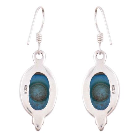 92.5 Sterling Silver Earrings Turquoise Teardrop Earrings