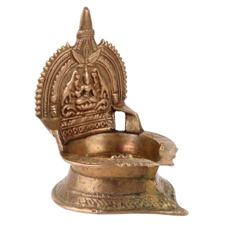 Traditional Brass Small Gajlaxmi Pooja Lamp