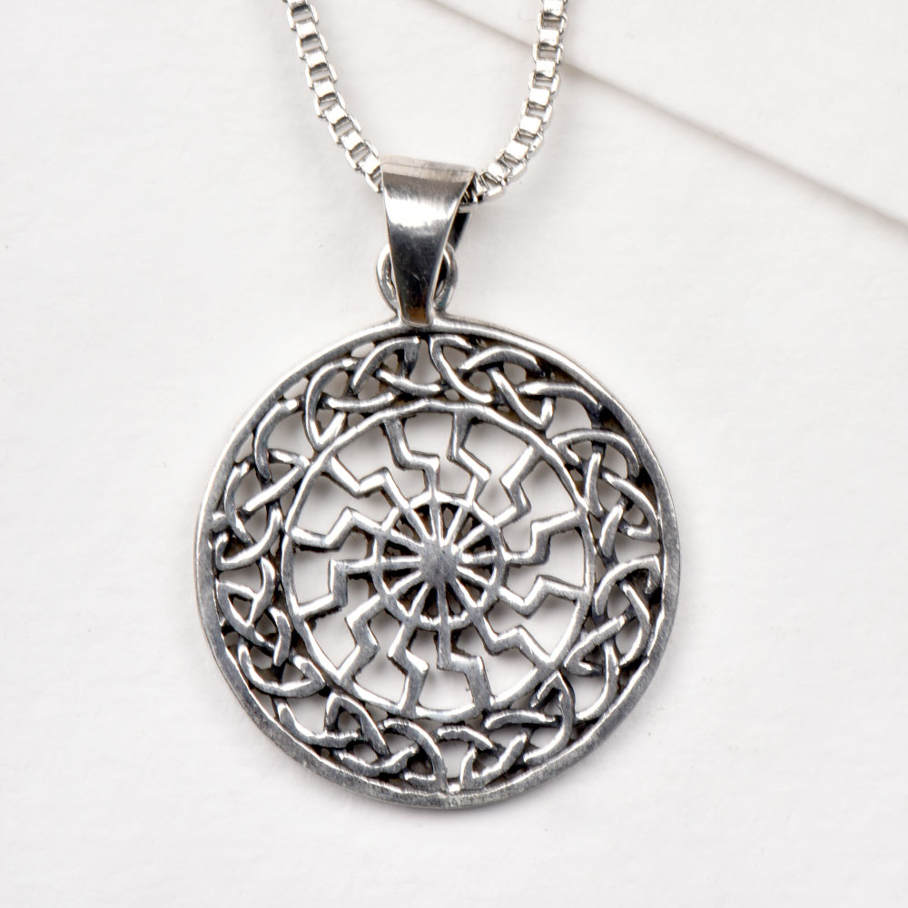 92.5 Sterling Silver Pendant Round Jali Design Metal Charms Pendant