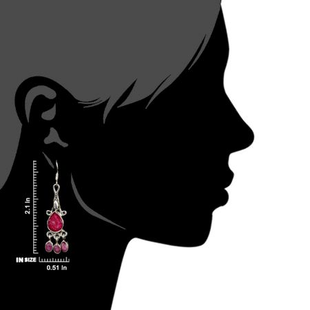 92.5 Sterling Silver Pink Tourmaline Earrings And Pendant Set