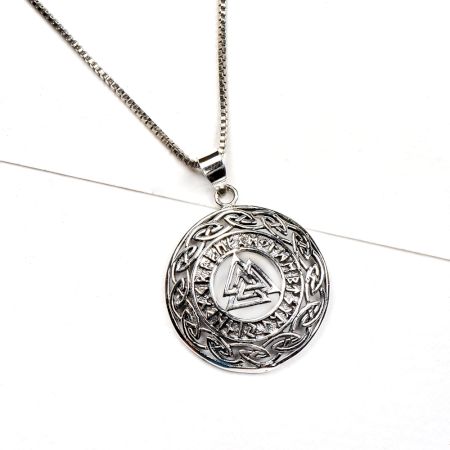 92.5 Sterling Silver PendantÂ Odinâ€™s knot Symbols Knotted Design