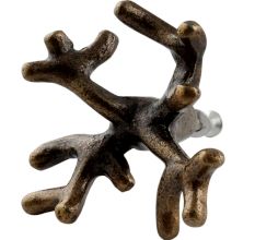 Antique Deer Horn Iron Dresser Knobs