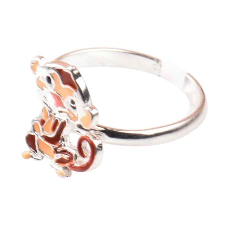 92.5 Sterling Silver Ring With Jerry Mouse Charm Kids Jewelry