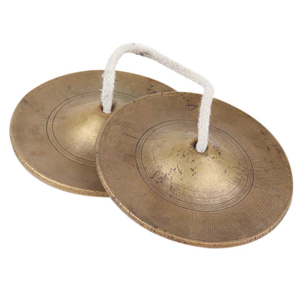 Brass Manjeere Or Clash Cymbals Percussion Instrument For Devotional Songs