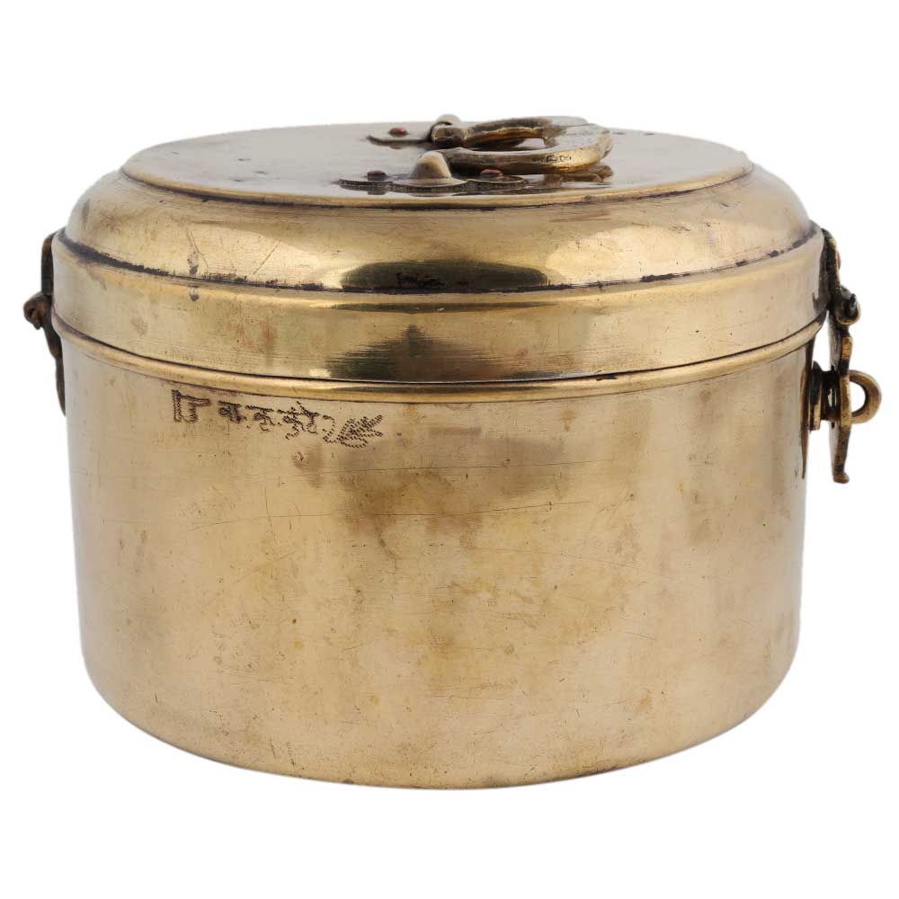 Spacious Brass Chapati Box With Latch