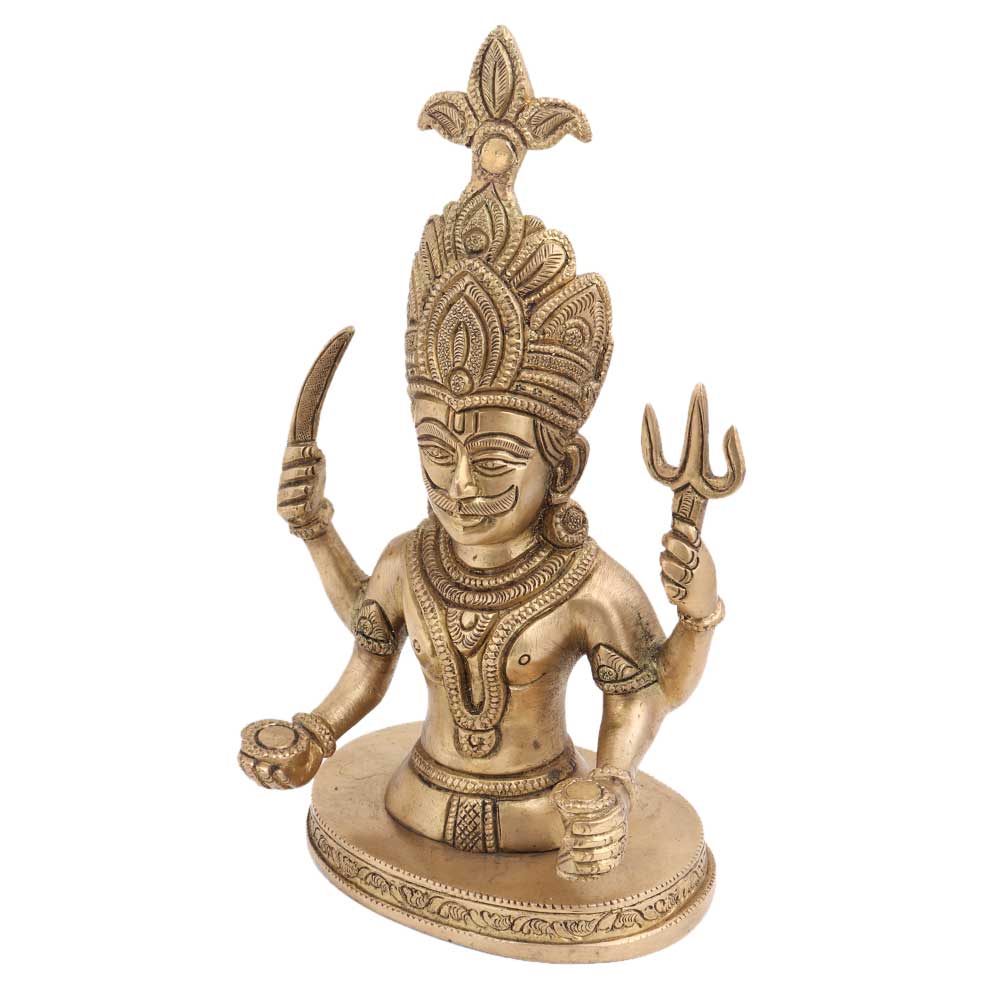 Brass Shani Dev Bust Statue For Worship