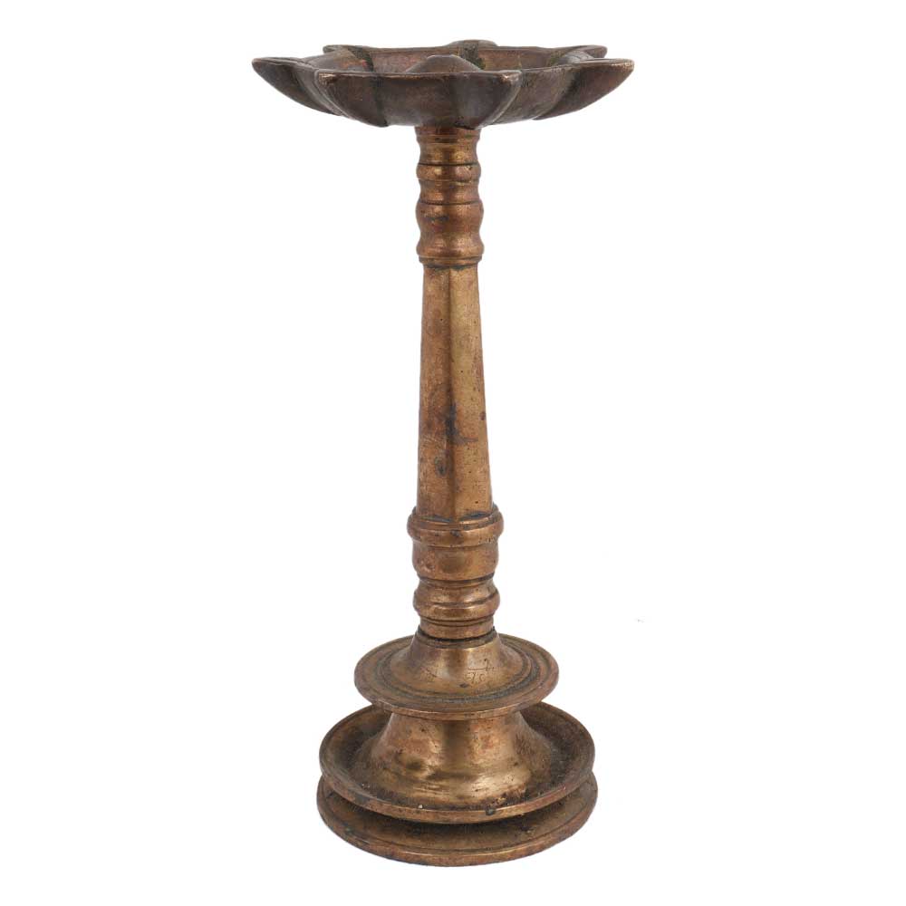 Spiritual 7 Wick Brass Oil Lamp On Stand