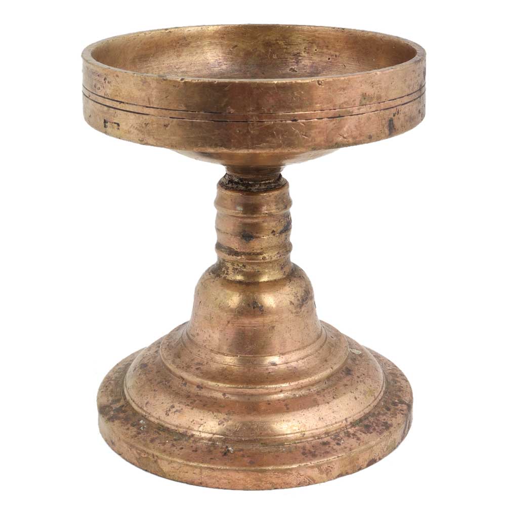 Spiritual Brass Cup Shaped Incense Burner with Handle