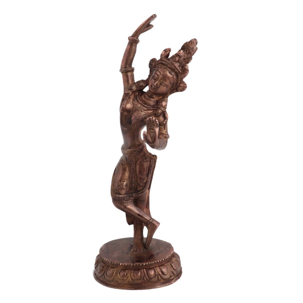 Brass Dancing Tara Female Buddha Statue