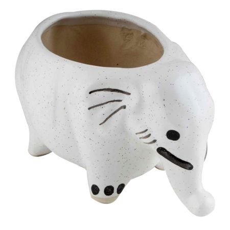 Ceramic White Round Elephant Planter Pot