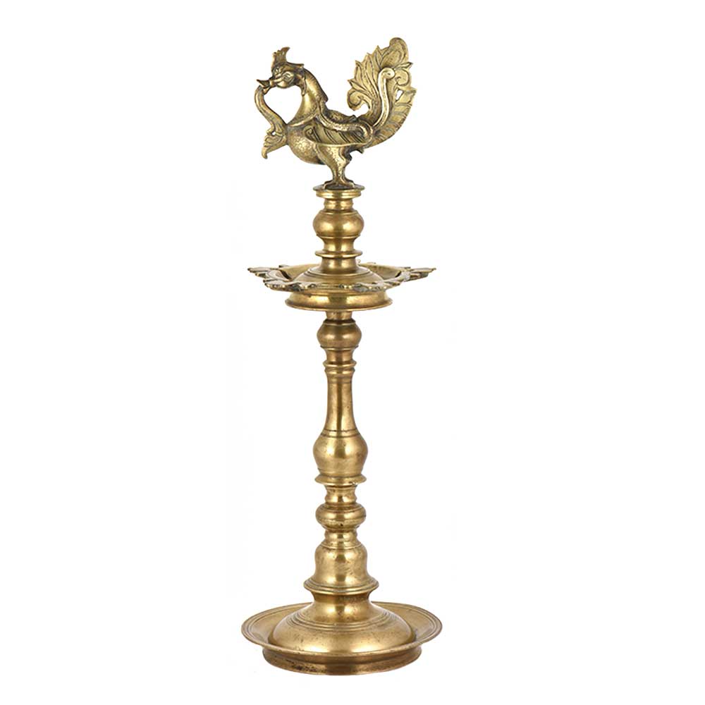 Brass Peacock Oil lamp Diya Hindu Pooja Spiritual