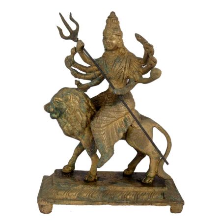 Brass Durga Maa Sherawali Statue