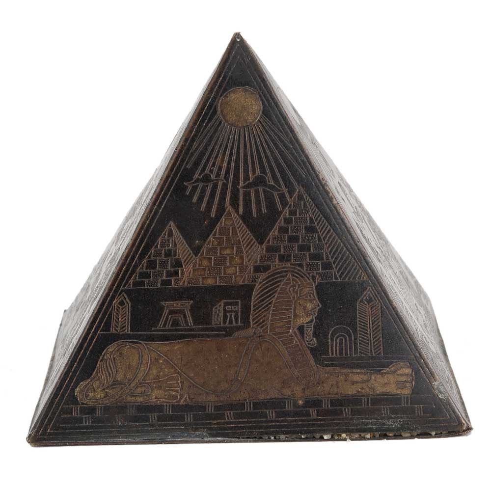 Handmade Brass Hieroglyphics Egypt Pyramid Paperweights