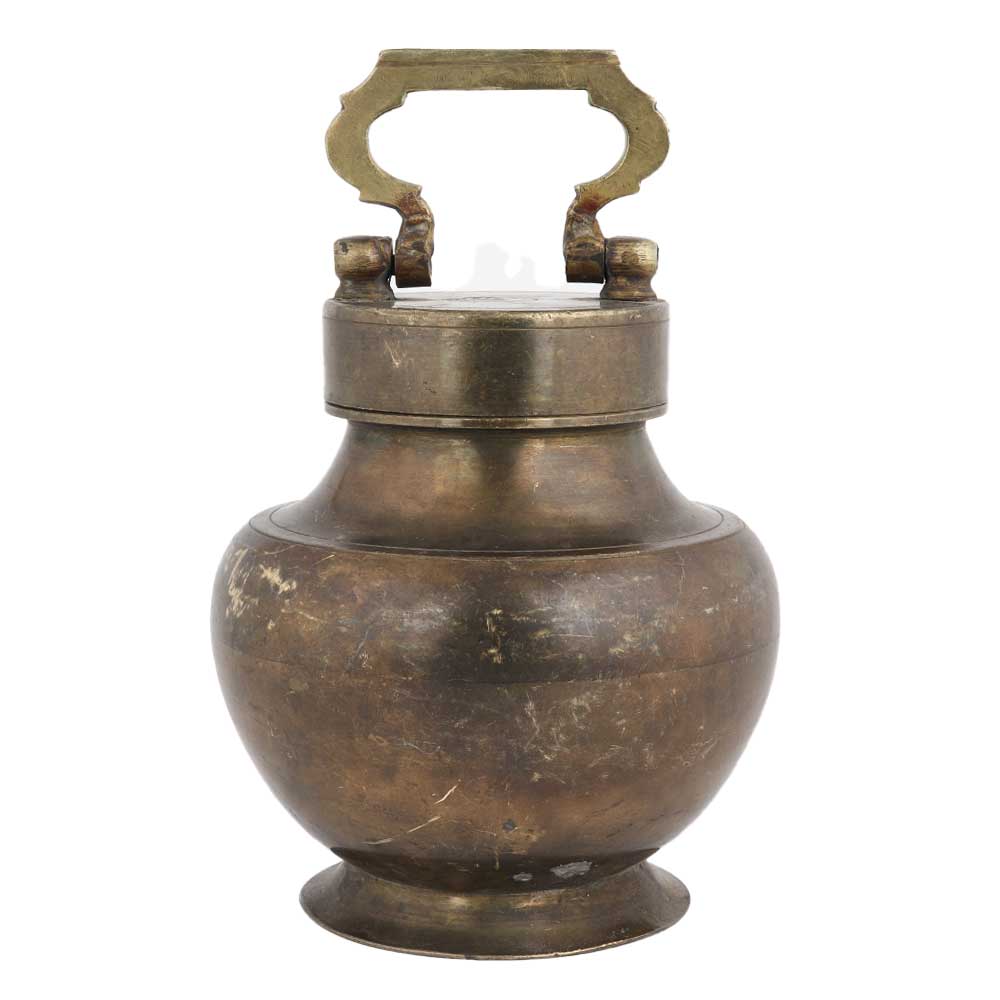 Brass Kamandal Pooja Pot With Lid