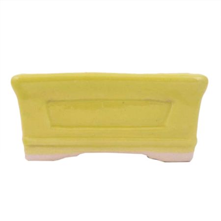 Yellow Rectangular Ceramic Pot