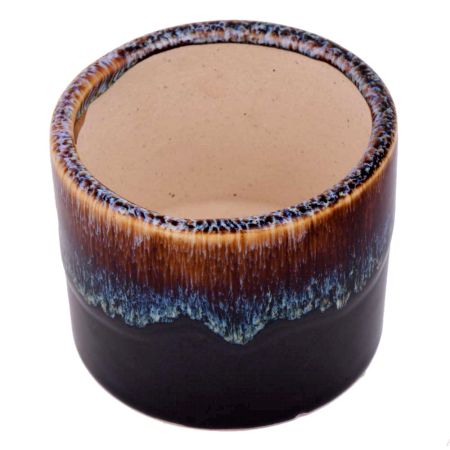 Modern Dark Brown Glazed Ceramic Pot