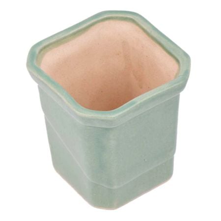 Sage Green Ceramic Pot With Square Mouth