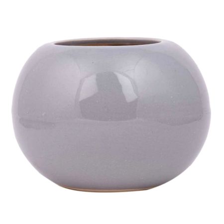 Light purple Round Shape Ceramic Pot