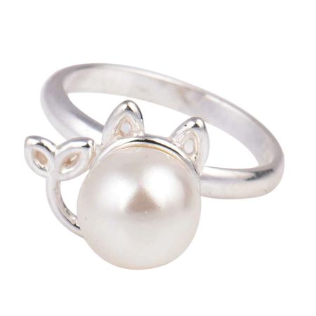 Funny Silver Animal Face Charm Toe Ring For Children